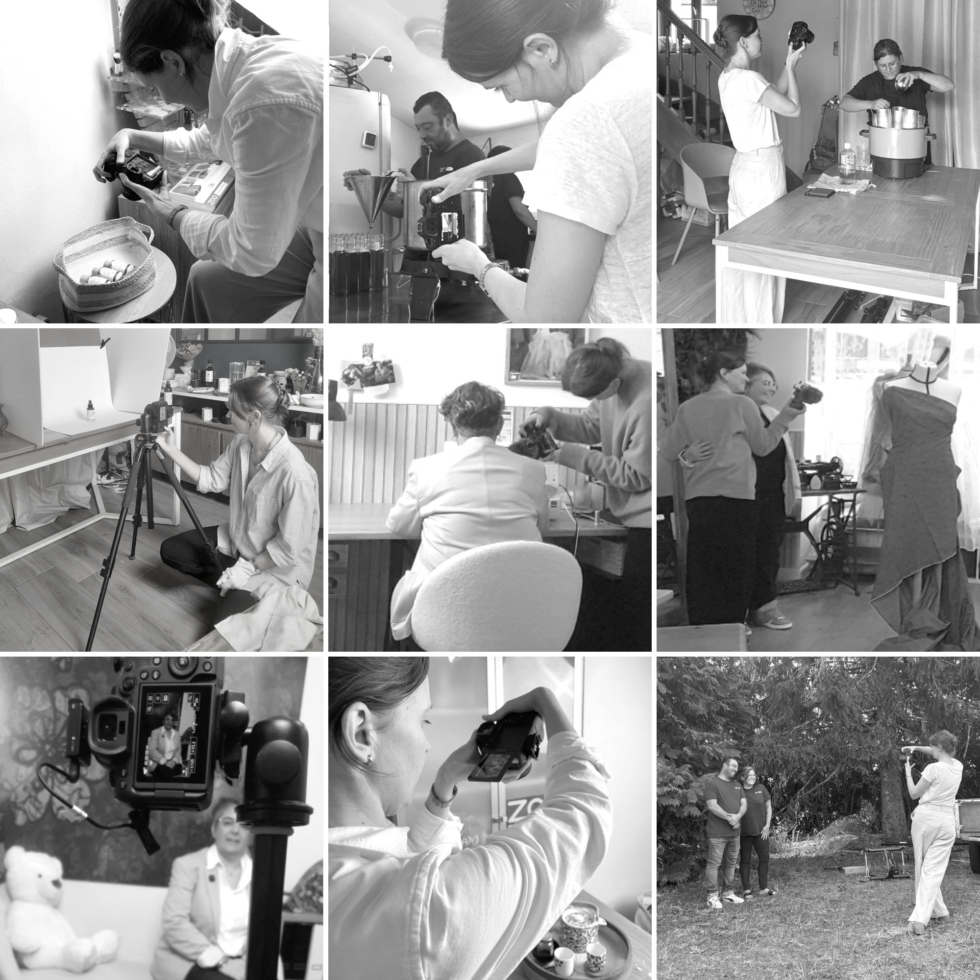 les coulisses des reportages métier photo et video réalisés par Angeline Querel pour mettre en valeur les entreprises de Drome, Ardèche et Isère